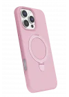 Mey İthalat®  Apple iPhone 16 Pro Regal Magsafe Standlı Kapak - Açık Pembe