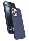 Mey İthalat®   iPhone 16 Pro Regal Magsafe Standlı Kapak - Lacivert