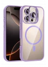Mey İthalat®   iPhone 16 Pro Remim Lensli Magsafe Standlı Kapak - Lila