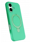 Mey İthalat®   iPhone 16 Regal Magsafe Standlı Kapak - Yeşil