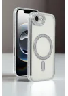 Mey İthalat®   iPhone 16E Joke Simli Magneticsafe Kılıf - Derin Mor