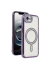 Mey İthalat®   iPhone 16E Joke Simli Magneticsafe Kılıf - Derin Mor