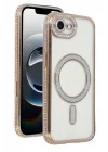 Mey İthalat®  Apple iPhone 16E Joke Simli Magneticsafe Kılıf - Gold
