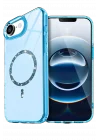 Mey İthalat®  Apple iPhone 16E Live Diamond Magsafe Kapak - Mavi