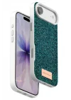 Mey İthalat®  Apple iPhone 17 Air Bright Simli Kapak - Koyu Yeşil