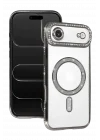 Mey İthalat®  Apple iPhone 17 Air Joke Simli Magneticsafe Kılıf - Gümüş