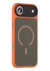 Mey İthalat®   iPhone 17 Air Megane Magsafe Kapak - Turuncu