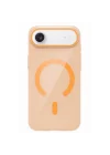 Mey İthalat®   iPhone 17 Air PC Blank Magsafe Kapak - Turuncu