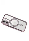 Mey İthalat®  Apple iPhone 17 Joke Simli Magneticsafe Kılıf - Pembe
