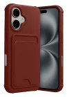 Mey İthalat®  Apple iPhone 17 Kelvin Kartvizitli Silikon - Bordo