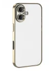 Mey İthalat®  Apple iPhone 17  Lensli Silikon - Gold
