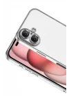 Mey İthalat®  Apple iPhone 17  Lensli Silikon - Gümüş