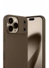 Mey İthalat®  Apple iPhone 17 Pro Auto Focus Karbon Kapak - Kahverengi