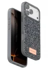 Mey İthalat®   iPhone 17 Pro Bright Simli Kapak - Gümüş