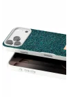 Mey İthalat®   iPhone 17 Pro Bright Simli Kapak - Koyu Yeşil