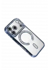 Mey İthalat®   iPhone 17 Pro Joke Simli Magneticsafe Kılıf - Mavi