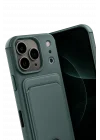Mey İthalat®  Apple iPhone 17 Pro Kelvin Kartvizitli Silikon - Koyu Yeşil