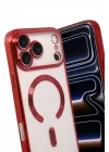Mey İthalat®  Apple iPhone 17 Pro Kross Magneticsafe Kapak - Kırmızı