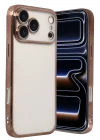Mey İthalat®   iPhone 17 Pro  Lensli Silikon - Çöl Titanyum