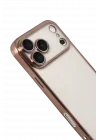 Mey İthalat®   iPhone 17 Pro  Lensli Silikon - Çöl Titanyum