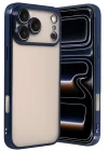 Mey İthalat®   iPhone 17 Pro  Lensli Silikon - Lacivert