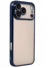 Mey İthalat®   iPhone 17 Pro  Lensli Silikon - Lacivert