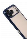 Mey İthalat®   iPhone 17 Pro  Lensli Silikon - Lacivert