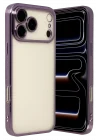 Mey İthalat®   iPhone 17 Pro  Lensli Silikon - Mor