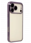 Mey İthalat®   iPhone 17 Pro  Lensli Silikon - Mor