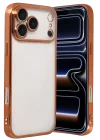 Mey İthalat®   iPhone 17 Pro  Lensli Silikon - Turuncu