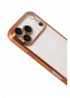 Mey İthalat®   iPhone 17 Pro  Lensli Silikon - Turuncu