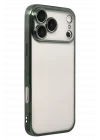 Mey İthalat®   iPhone 17 Pro  Lensli Silikon - Yeşil
