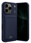 Mey İthalat®   iPhone 17 Pro Max Kelvin Kartvizitli Silikon - Lacivert