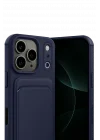 Mey İthalat®   iPhone 17 Pro Max Kelvin Kartvizitli Silikon - Lacivert