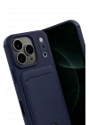 Mey İthalat®   iPhone 17 Pro Max Kelvin Kartvizitli Silikon - Lacivert
