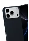 Mey İthalat®   iPhone 17 Pro Max Nano içi Kadife Silikon - Siyah