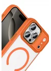 Mey İthalat®   iPhone 17 Pro Max Terea Magsafe Kapak - Turuncu