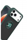 Mey İthalat®   iPhone 17 Pro Montreal Yüzüklü Silikon Kapak - Yeşil