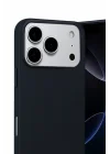 Mey İthalat®   iPhone 17 Pro Nano içi Kadife Silikon - Siyah
