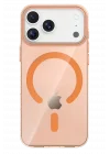 Mey İthalat®   iPhone 17 Pro PC Blank Magsafe Kapak - Turuncu