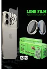 Mey İthalat®  Apple iPhone 17 Pro Raze Metal Kamera Lens - Gümüş