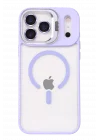 Mey İthalat®   iPhone 17 Pro Remim Lensli Magsafe Standlı Kapak - Lila