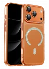 Mey İthalat®   iPhone 17 Pro Tash Diamond Magsafe Kapak - Turuncu