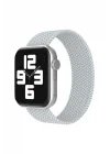 Mey İthalat®  Apple Watch 38mm Ayarlı Solo Silikon Kordon - Beyaz