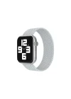Mey İthalat®  Apple Watch 38mm Ayarlı Solo Silikon Kordon - Beyaz