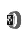 Mey İthalat®  Apple Watch 38mm Ayarlı Solo Silikon Kordon - Gri