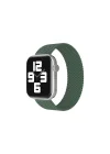 Mey İthalat®  Apple Watch 38mm Ayarlı Solo Silikon Kordon - Haki Yeşil