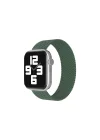 Mey İthalat®  Apple Watch 38mm Ayarlı Solo Silikon Kordon - Haki Yeşil