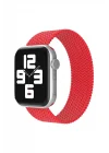 Mey İthalat®  Apple Watch 38mm Ayarlı Solo Silikon Kordon - Kırmızı