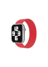 Mey İthalat®  Apple Watch 38mm Ayarlı Solo Silikon Kordon - Kırmızı